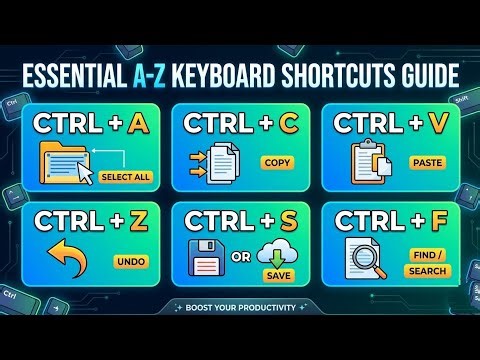Keyboard A To Z Shortcut Keys | Keyboard Shortcuts A To Z | Keyboard Shortcuts By - Deepak Bhadoriya