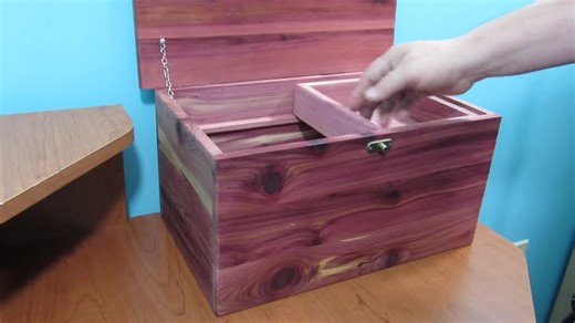 Handmade Eastern Red Cedar Keepsake Box: Sliding Shelf Storage Chest - Etsy