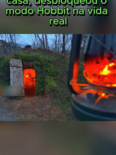 ELE NÃO CONSTRUIU UMA CASA, DESBLOQUEOU O MODO HOBBIT NA VIDA REAL #survival #camping #minecraft #viral #bushcraft