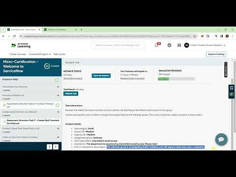 Micro-Certification - Welcome to ServiceNow | Create and Comment on a Record