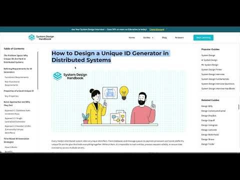 Explored: How CDN Delivers Content & Unique ID Generator for Distributed Systems