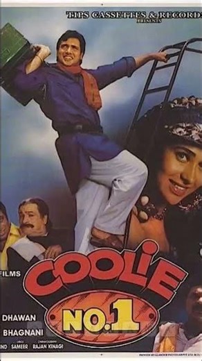 Coolie number 1 1995 Govinda Karishma Kapoor kadar Khan Shakti Kapoor DVD vCD VHS available