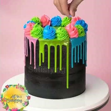 How to make the best Rainbow cake/Easy dessert recipes/So tasty cake/All in 1 Satisfying