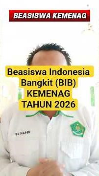 Beasiswa Kemenag 2026 | Penjelasan Beasiswa Kemenag 2026 #kemenag #beasiswa #indonesia #bangkit