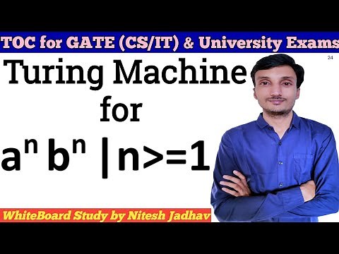 Turing Machine for a^nb^n | Design Turing Machine for a^n b^n | Turing Machine Example in Hindi