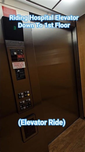 Riding Hospital Elevator Down To 1st Floor (Elevator Ride) #elevators