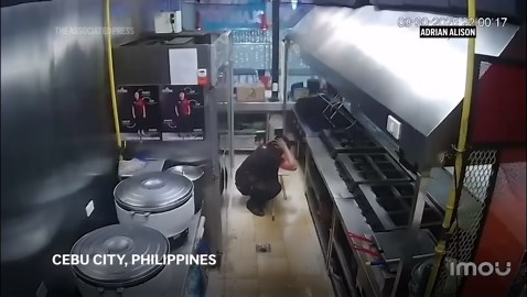 CCTV images show powerful earthquake hitting the Philippines