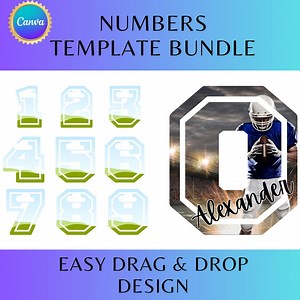 Numbers Template Bundle | Drag and Drop Design | Digital Number Frame - Etsy Canada