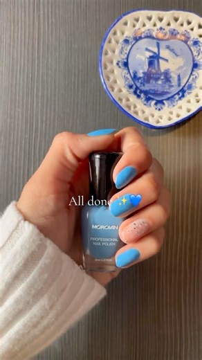Paint my nails with me! 💙✨#foryou #nailcare #nails #nailpolish #nailart #nailtrends
