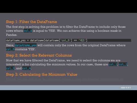 Finding the Minimum Value Across Multiple DataFrame Columns with Conditions in Pandas