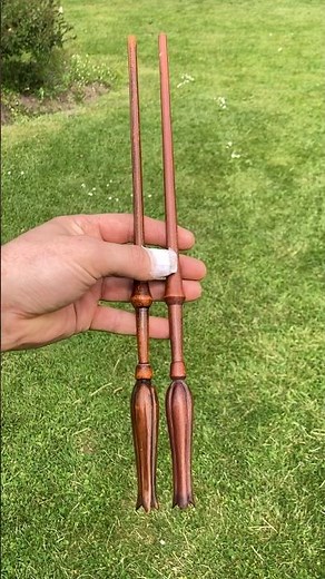 I made Luna Lovegood's wand from real tulipwood! #harrypotter #lunalovegood #woodworking