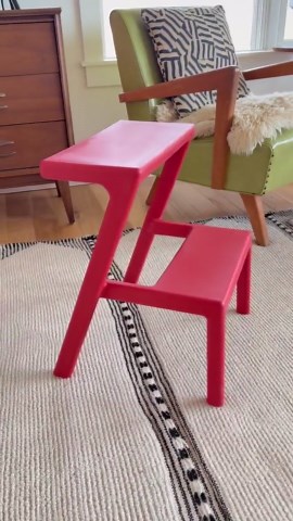 Vintate Rare IKEA MÄSTERBY Step Stool Chris Martin Red Art Discontinued - Etsy