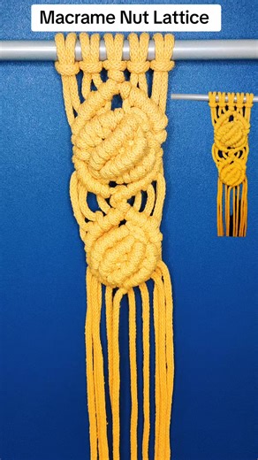 Macrame Pattern Nut Lattice #macrametutorial #macramebeginner #macramesimple #macrameeasyknot #easymacrame #homedecor #macramebag #