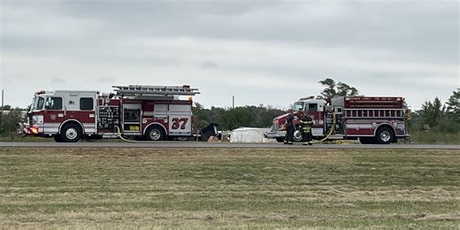 2 seriously injured after fiery semi crash