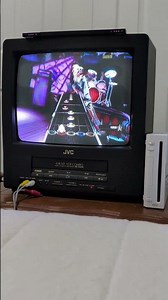 Playing Guitar Hero 5 on the Nintendo Wii 🤘🎸 #guitarhero #wii #gaming #retro #retrogaming #crttv