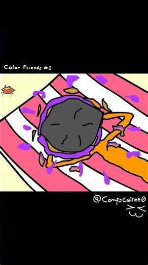 1- purple the prankster 🎉🤪😜 - #colorfriends #comfycoffee #cute #animation #memes #shorts