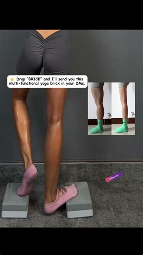 2 Yoga Block Moves 🔥 Slim & Straighten Your Legs (100 Reps Daily)