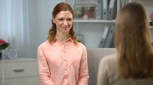 Deaf lady saying I like you, friend signing me too, sign language dialogue