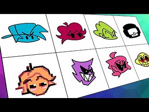 Drawing Friday Night Funkin Character / Health Icons | FNF | Timelapse Art