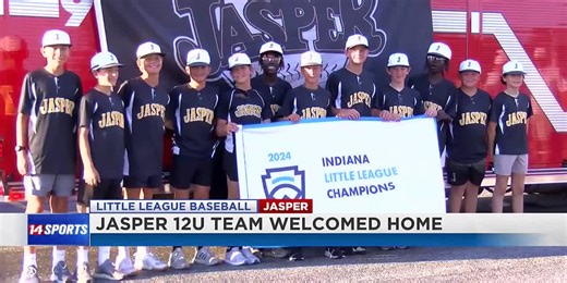 Jasper 12U Baseball returns home in style