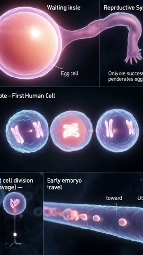 What Really Happens After Fertilization? | 3D Animation Explained #shorts #science #fertilization
