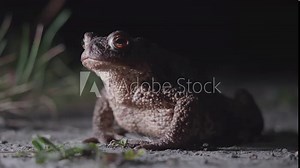 European common brown frog, grass frog close up view. wildlife animals in nature, outdoor. common frogs during breeding season Stock Video