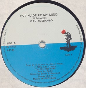 Jean Adebambo - I've Made Up My Mind / Outside Girl