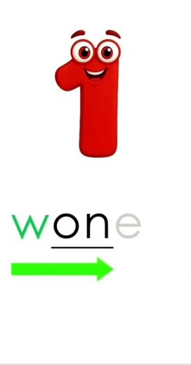 one. (sounds like “won”) #english is crazy! 🤪