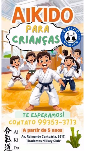 Associação NIKKEY RO | 🚀 Aikido para Crianças! 🥋 Olá, pequenos samurais! 😄 Venham treinar Aikido com a gente! 🤸‍♀️ - Dias: Segunda, Quarta e Sexta - Horário:... | Instagram