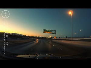 NV Aesthetic Sunset Drive in Las Vegas, Nevada 4K - (Night City Lights) - Highway