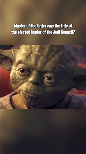Master Yoda WAS NOT "Master of the Order"