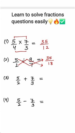 Learn Fractions Fast 🚀 | Easy Tricks for Multiplying, Dividing, Adding & Subtracting #fractionfun