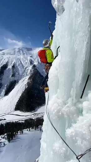 1.8K reactions · 15 shares | Slow mo ice climbing high off the ground. | Ice Climbing | Facebook