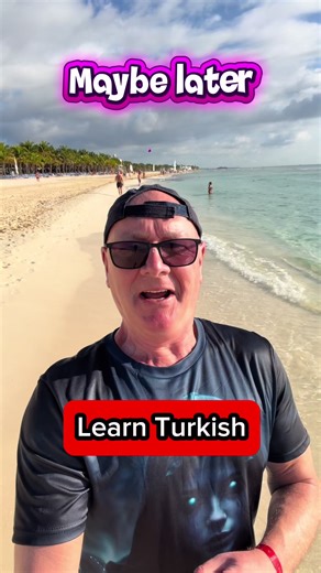 #learnturkish #turkish Learn Turkish fast. Turkish lesson today is how to say MAYBE LATER in Turkish #FYP #turkishlanguage #turkishphrases learnturkishdaily is a fantastic TikTok account dedicated to everyone wanting to learn Turkish. These beginner Turkish videos teach lots of Turkish words and phrases. There are lots of Turkish lessons to help you learn Turkish quickly. To learn Turkish fast you have to learn Turkish daily and my Turkish videos do just that because there is a new video every d