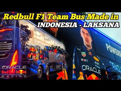 Redbull Formula One F1 Bus Official Made In Indonesia Powered MOBIL1ONE Max Versteppen #redbull #f1