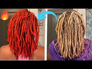 HOW TO DYE LOCS AT HOME - bleach and dye
