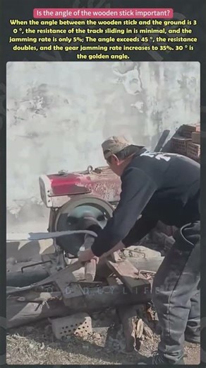 Wooden stick cleverly equipped with tracks, energy saving and efficient #clever #wonder #methods