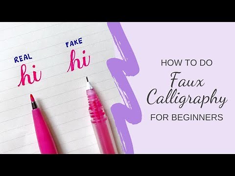 How to Do Faux Calligraphy | Hand Lettering Tutorial for Beginners