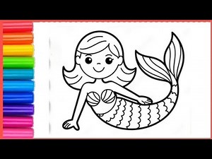 Easy Mermaid drawing ll Step-by-step Mermaid tutorial #drawing​​ #easydrawing​
