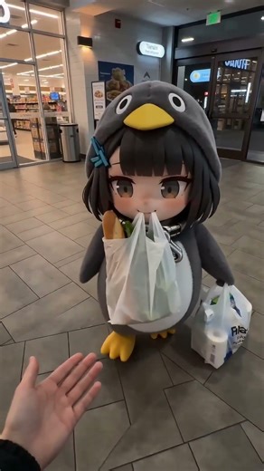 Her Hands Were Full... But She Still Held Mine #shorts #gugugaga #penguin #cute