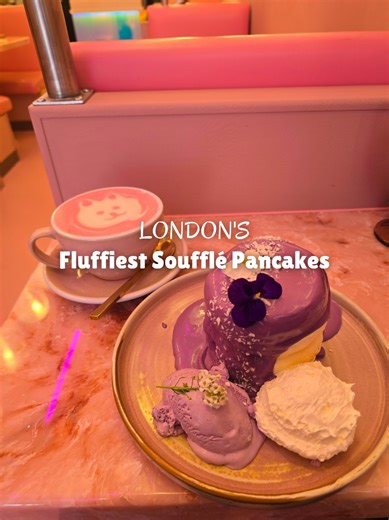 POV: You just found the fluffiest soufflé pancakes in London 🥞 If you’re looking for the dreamiest Pancake Day spot, this is it ☁️ 📍 CA Japanese Pancakes @CA Japanese Pancakes 🍽️​What I ordered: 💜Ube Cloud - Purple yam cream, whipped cream, coconut flakes, Ube ice cream, edible flower 🌹Ruby Rose Latte 📌Save & Share this for your Pancake Day plans! #pancakeday #soufflepancake #pancakes #pancake #londonfood