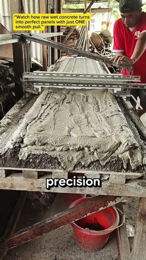 This Concrete Tool Makes Perfect Panels in Seconds… #concrete #construction #shorts