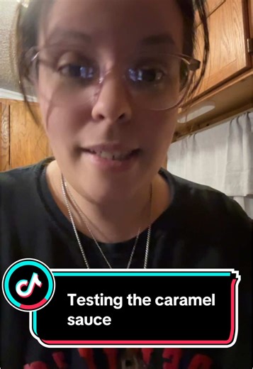 Testing out the caramel sauce