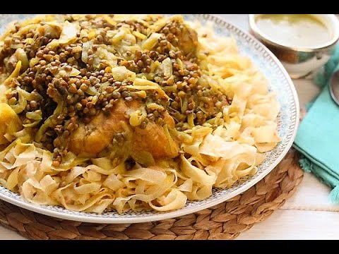 Recette de rfissa au poulet / Chicken Rfissa recipe / الرفيسة المغربية بالدجاج