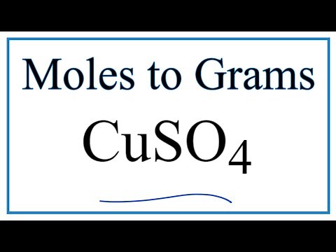 How to Convert Moles of CuSO4 to Grams
