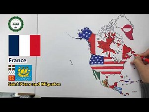Drawing 2026 North America flag map drawing | 2026 North America Flag map drawing