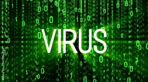 Malicious encryption ransomware virus attack infected global internet worldwide. Abstract Matrix Background. Binary Computer Code. Motion Tech Background. Available in 4K FullHD and HD