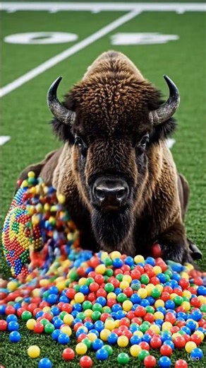 American Bison Reveal 🦬 | Satisfying Ball Drop Transformation in 4K