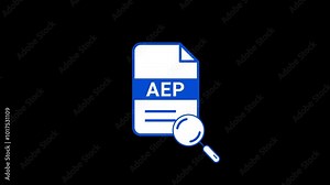 AEP File Searching icon animation Stock Video