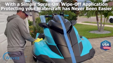 High-Performance Ceramic Spray Coating for Boats & Jet Skis (AquaShield ) | Marine Grade SiO2 Sealant Protects from Salt, Contaminants & UV Damage